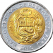 Монета Перу 2 новых соля 2010 год