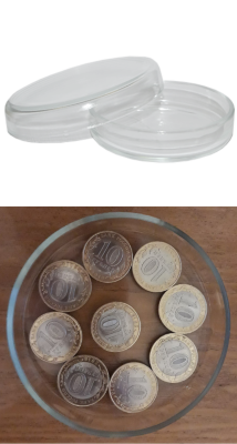 Комплект из двух чашек Петри (90 и 100 мм) стекло