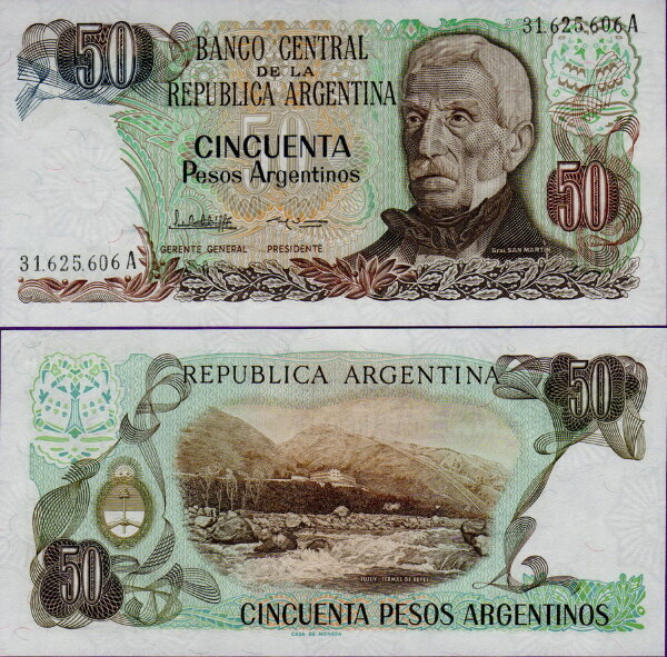 Аргентина 50 песо аргентино 1983