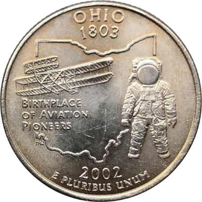 США 25 центов 2002 17-й штат Огайо