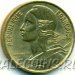 Монета Франции 5 сантимов 1973 г