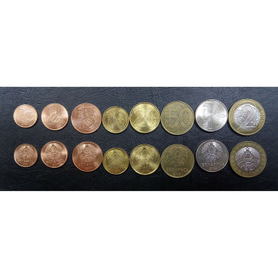 Набор из 8 разменных монет Белоруссии