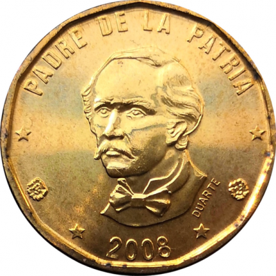 Монета Доминиканы 1 песо 2008-2016 