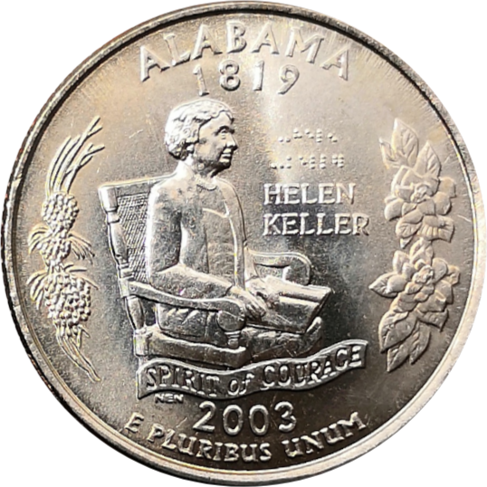 США 25 центов 2003 22-й штат Алабама