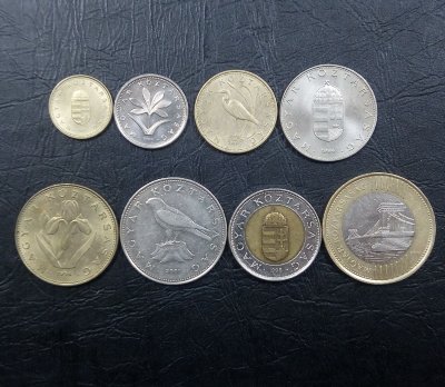 Набор из 8 разменных монет Венгрии