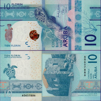 Банкнота Арубы 10 флорин 2019 год