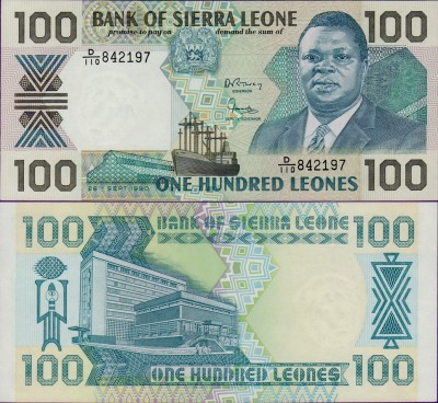 Банкнота Сьерра-Леоне 100 леоне 1990 год