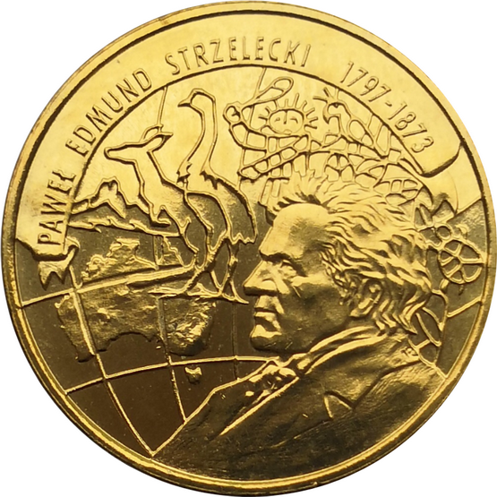 Монета Польши 2 злотых 200 лет со дня рождения Павла Эдмунда Стшелецкого 1997 год