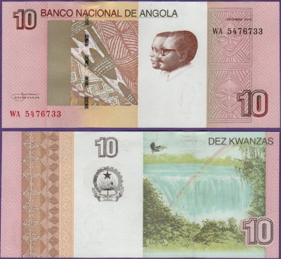 Банкнота Анголы 10 кванза 2012 год