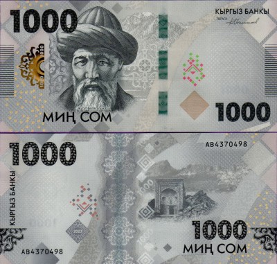 Банкнота Киргизии 1000 сом 2023
