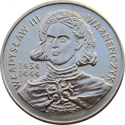 Монета Польши 10000 злотых Владислав III Варненчик 1992 год