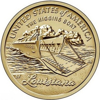 Монета США 1 доллар 2023 Инновация № 19 Луизиана