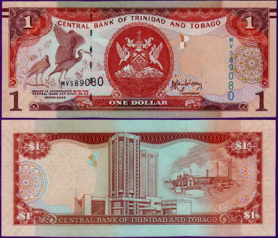 Банкнота Тринидад и Тобаго 1 доллар 2006 г