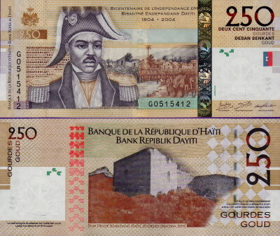 Банкнота Гаити 250 гурдов 2016 год