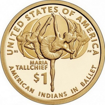 Монета США 1 доллар 2023 Сакагавея Мария Толчиф