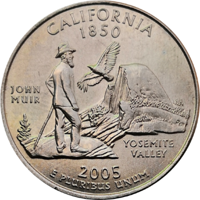 США 25 центов 2005 31-й штат Калифорния