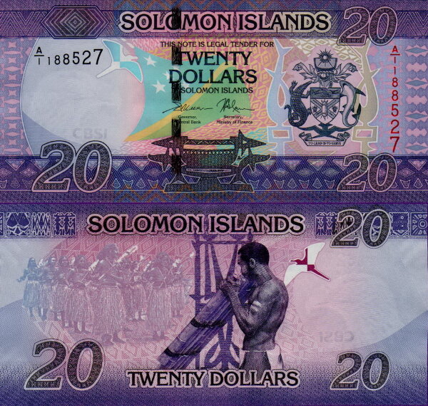Банкнота Соломоновы острова 20 долларов 2017 год