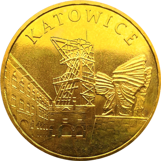 Монета Польши 2 злотых Катовице 2010 год