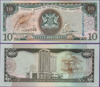 Банкнота Тринидад и Тобаго 10 долларов 2006 год