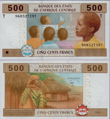 Банкнота Республики Конго 500 франков 2002