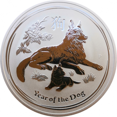 Монета Австралии 1 доллар 2018 год собаки