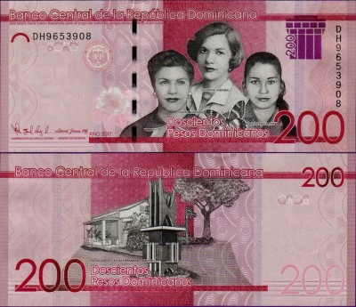 Банкнота Доминиканы 200 песо 2017