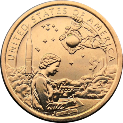 Монета 1 доллар 2019 Американские индейцы в космической программе