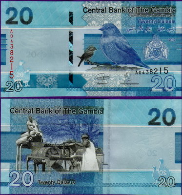 Банкнота Гамбии 20 даласи 2019 год