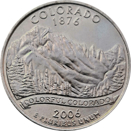 США 25 центов 2006 38-й штат Колорадо