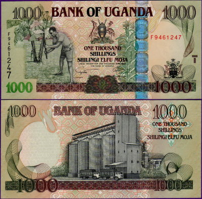Банкнота Уганды 1000 шиллингов 2009 года