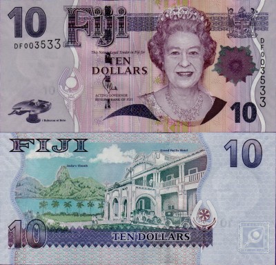 Банкнота Фиджи 10 долларов 2011
