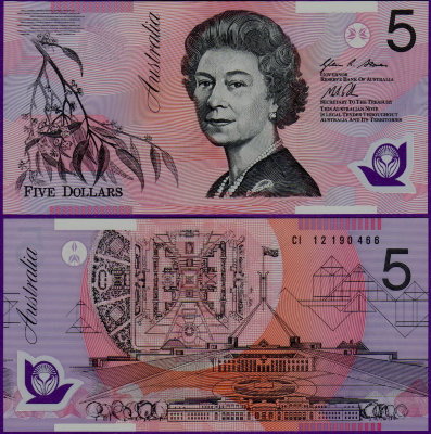 Банкнота Австралии 5 долларов 2012 год