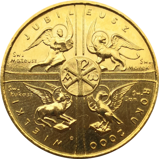 Монета Польши 2 злотых Великий юбилей 2000 год