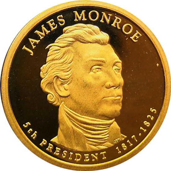 США 1 доллар 2008 Джеймс Монро 5-й президент ПРУФ S
