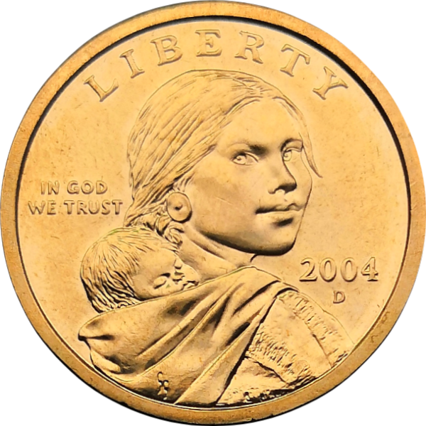 Монета США 1 доллар 2004 г Сакагавея