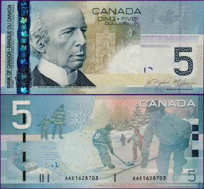 Банкнота Канады 5 долларов 2006 год