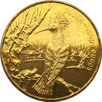 Монета Польши 2 злотых Удод 2000 год