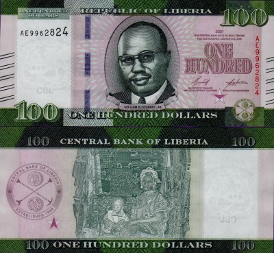 Банкнота Либерии 100 долларов 2022