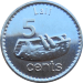 Монета Фиджи 5 центов 2012 год