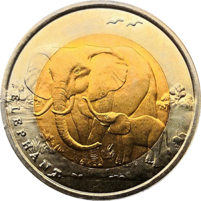 Монета Турции 1 лира 2009 год Слон